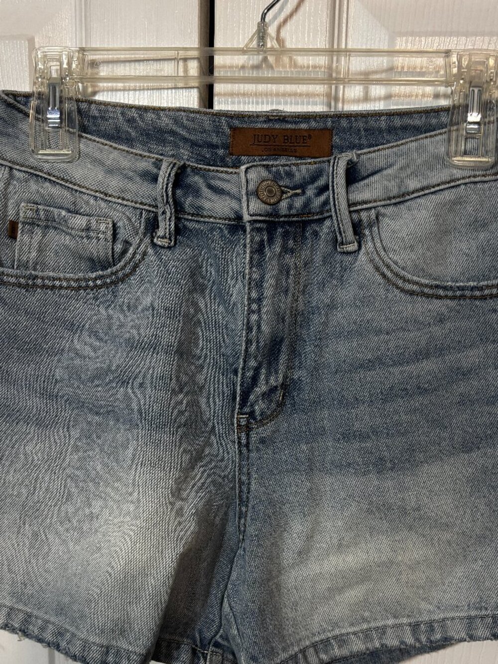 Judy Blue Los Angeles Womens Denim Shorts Sz M Light Blue